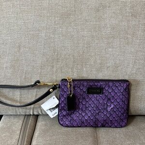 Coach Purple Wristlet Bag